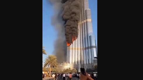 מתוך סרטון פייק על "הפצצה" של בורג' חליפה בדובאי