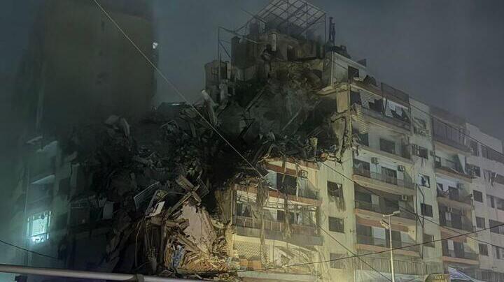 מבנה שהותקף בדאחייה