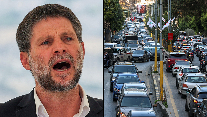Finance Minister Bezalel Smotrich; masses fleeing Beirut's Dahieh suburb following Israeli evacuation orders 