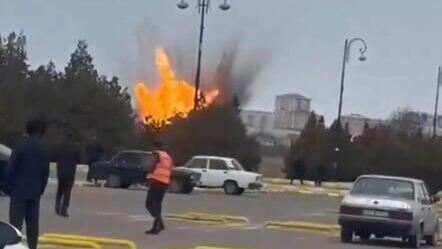 תיעוד לכאורה של כטב"ם מתפוצץ ב נמל תעופה ב דרום אזרבייג'ן ירי מ איראן