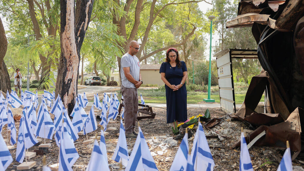 Yael Eckstein at the “Flags of Fellowship” event in Nir Oz, October 2025 (Photo: IFCJ) יעל אקשטיין באירוע דגלי הידידות בניר עוז, אוקטובר 25'