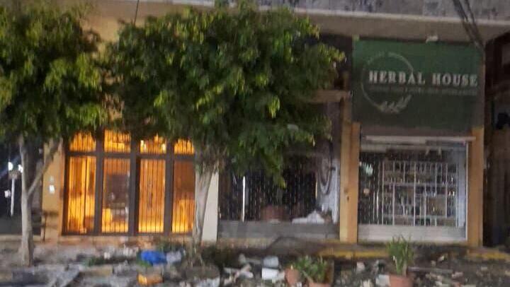 המבנה שהותקף דאחייה