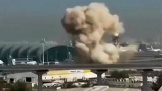 דובאי עשן נמל תעופה תקיפה איראן