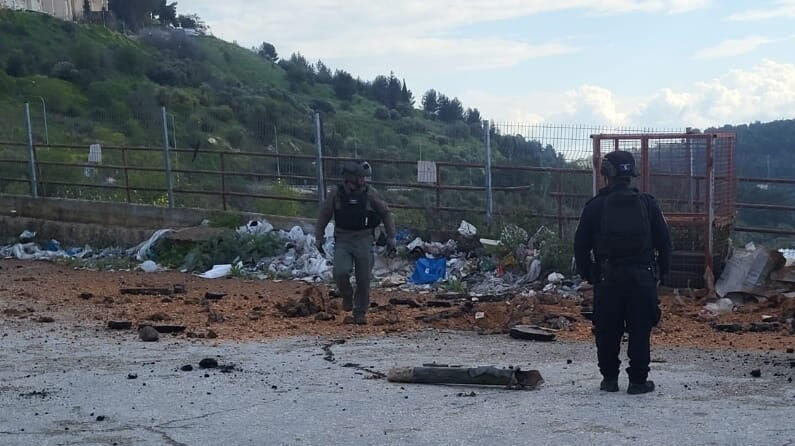 נפילת רקטה בצפת