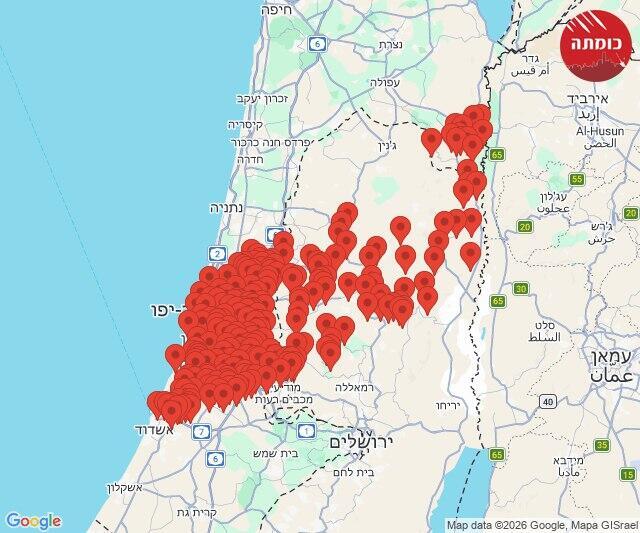 שיגורים מאיראן למרכז הארץ