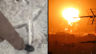 גשם שחור יורד בטהרן אחרי תקיפת מתקני הנפט