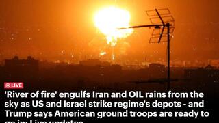 כותרת עמוד השער של דיילי מייל איראן טהרן גשם של נפט מהשמיים