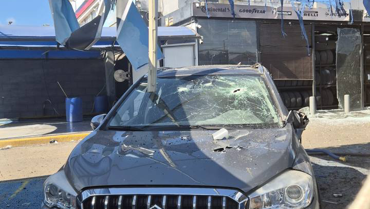 אחת הזירות שנפגעו בתל אביב