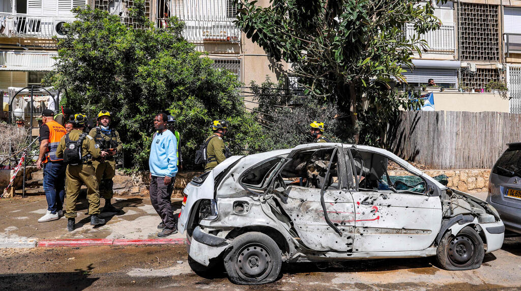 זירת נפילת רסיס בבת ים