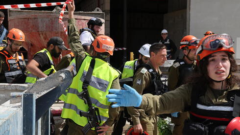 אתר הבנייה שנפגע מנפילת רסיס ביהוד