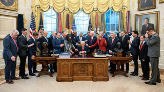 US President Donald Trump gathers evangelical leaders in Oval Office prayer as US war with Iran escalates 