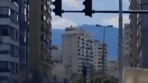 רגע הפגיעה בבנק חיזבאללה