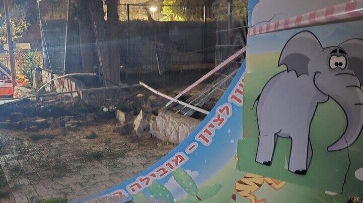 גן ילדים שנפגע מרסיס בראשון לציון
