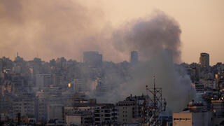 דאחייה ביירות לבנון עשן תקיפות צה"ל