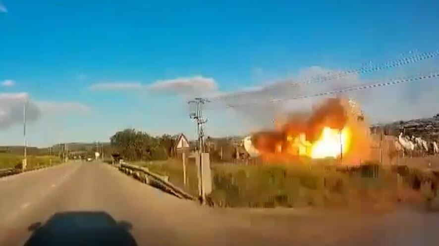 תיעוד הפגיעה אתמול בחוות הלווינים בעמק האלה