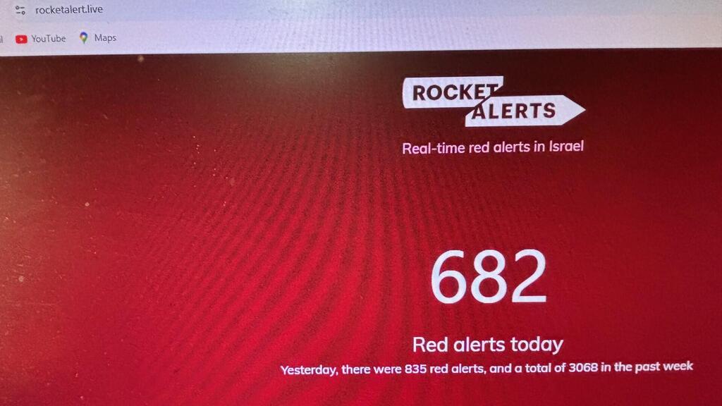 Homepage of Rocketalert.live