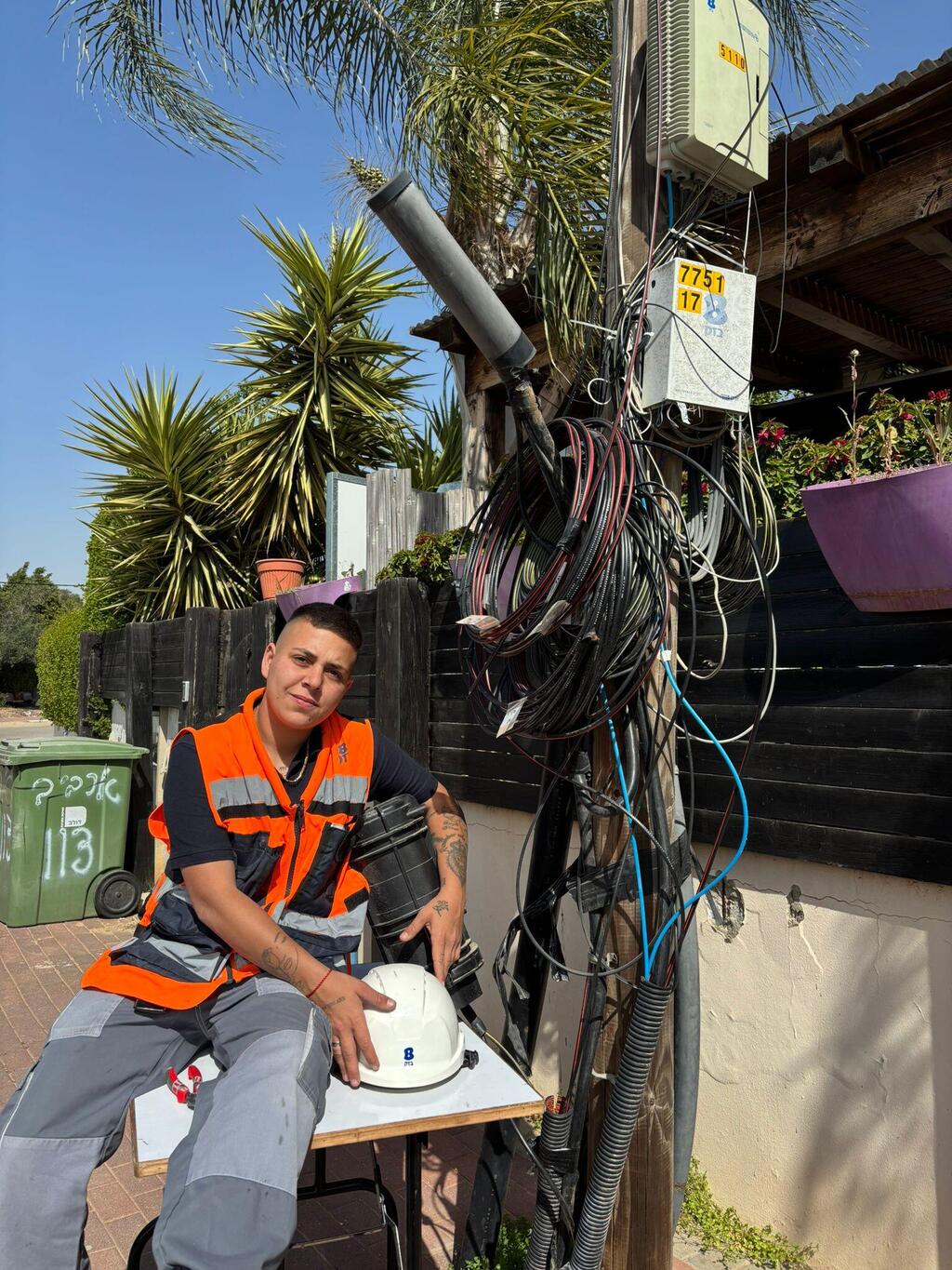 'I was caught in open areas during sirens, with interceptions overhead' Or Shaku (Photo: Bezeq) אור שאקו, כבלרית אופטית בבזק