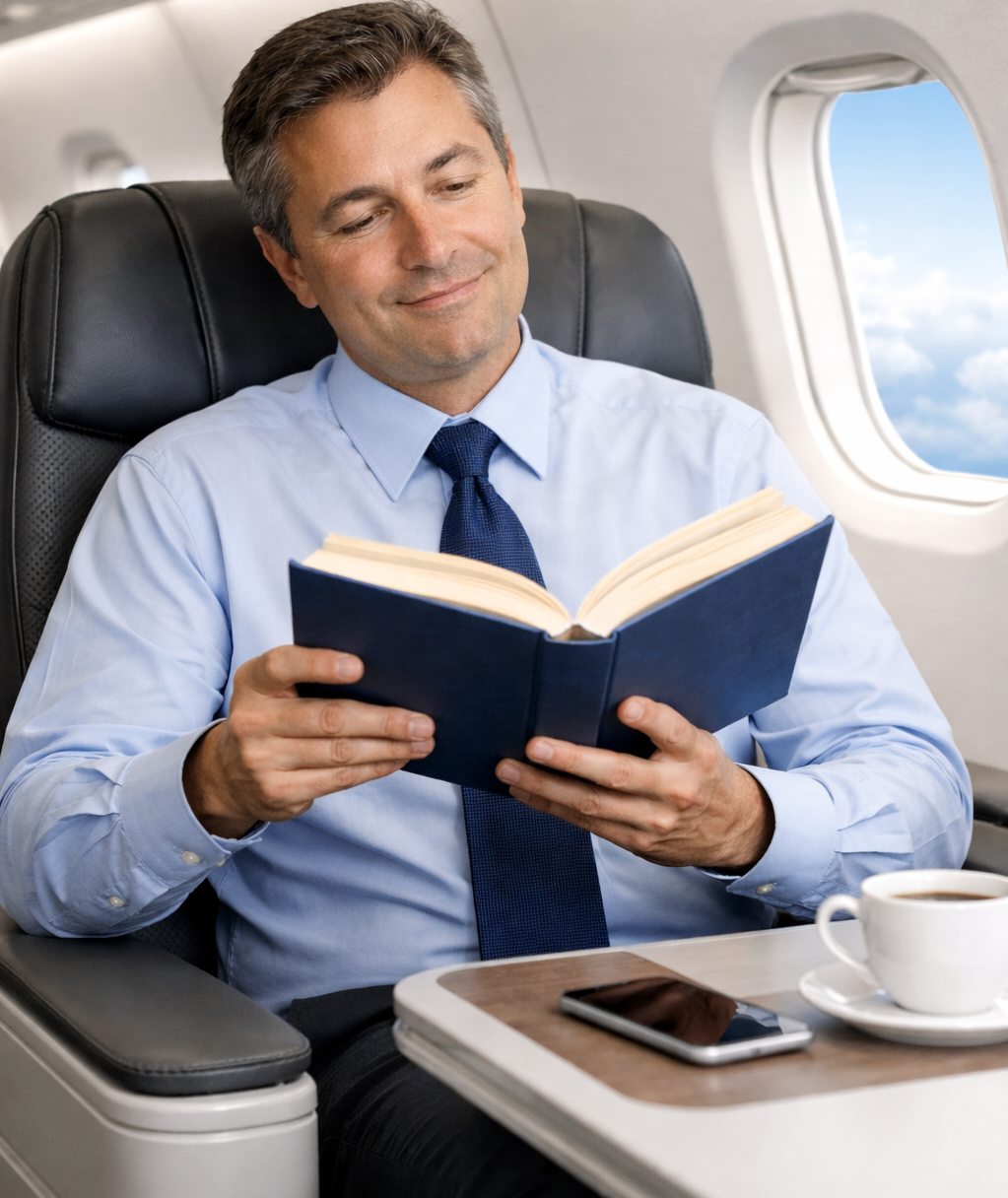 Long flights can actually be valuable time 