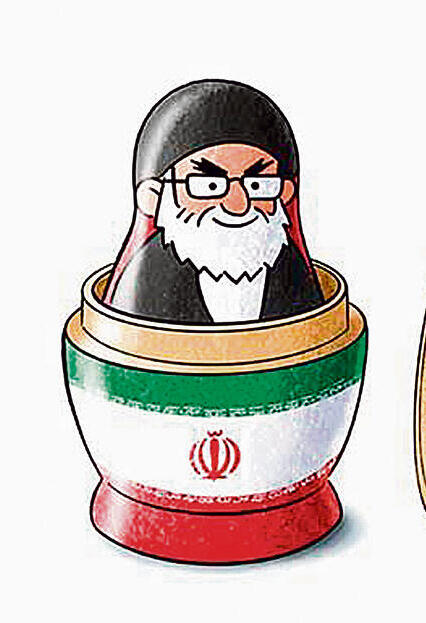 מינוי הניאו־אייתוללה מבטא דפוס של משטר שושלתי. קריקטורה מ"אל־קודס אל־ערבי"