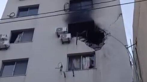 דירה שהותקפה בביירות