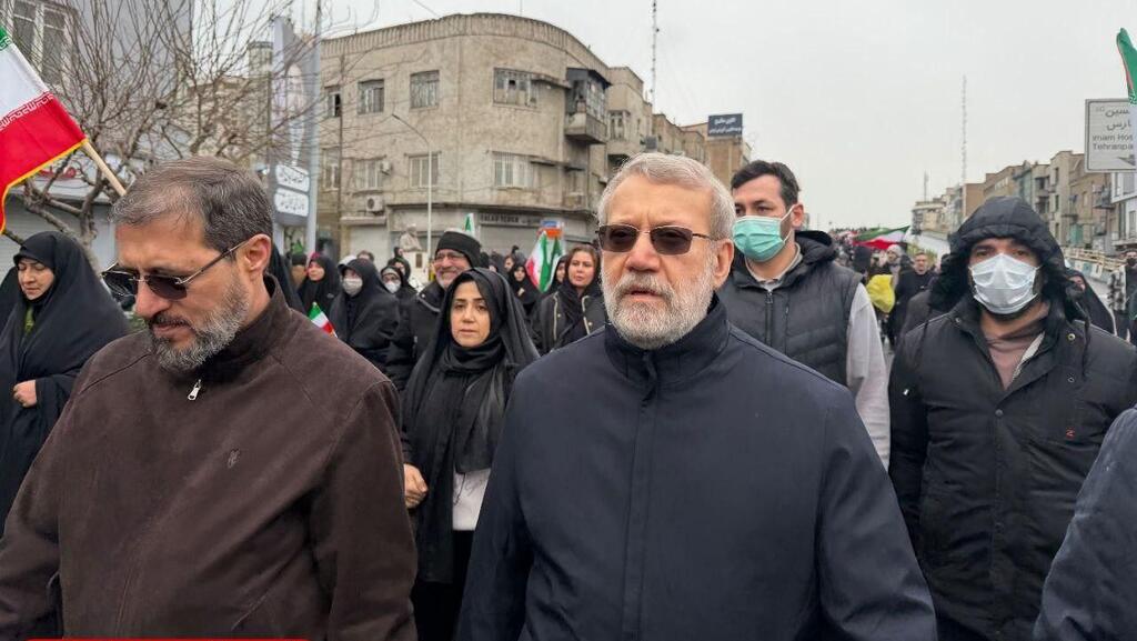 עלי לריג'אני מגיע לאירוע לכבוד יום ירושלים