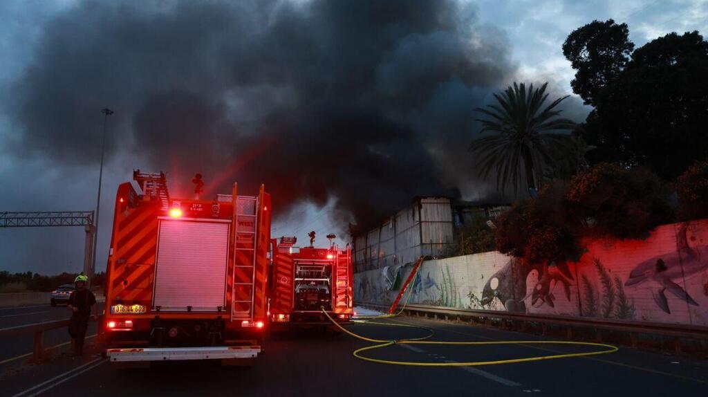 זירת נפילת שברי יירוט בגוש דן