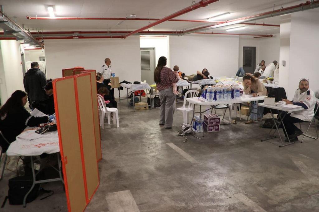 תרומות דם בחניון בניין ברמת גן במסגרת "תוכנית המגדלים" של מד"א