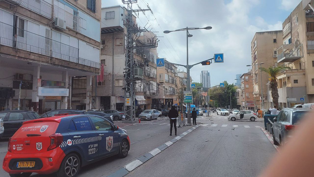 זירת הפגיעה בבני ברק