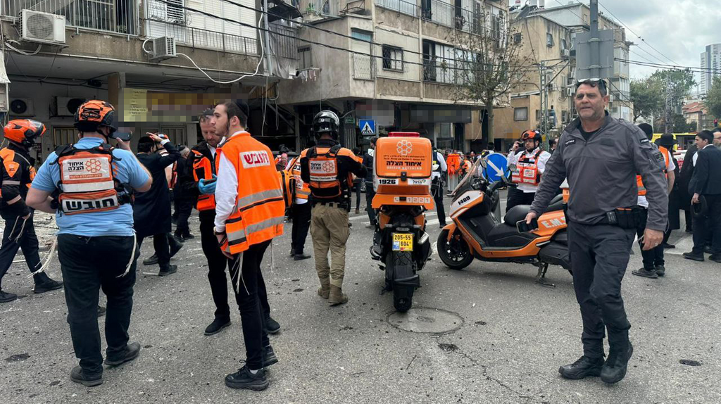 זירת הפגיעה בבני ברק