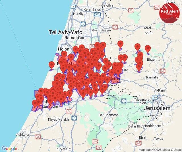 Сирены в центре страны (Фото: Cumta) Сирены в центре страны