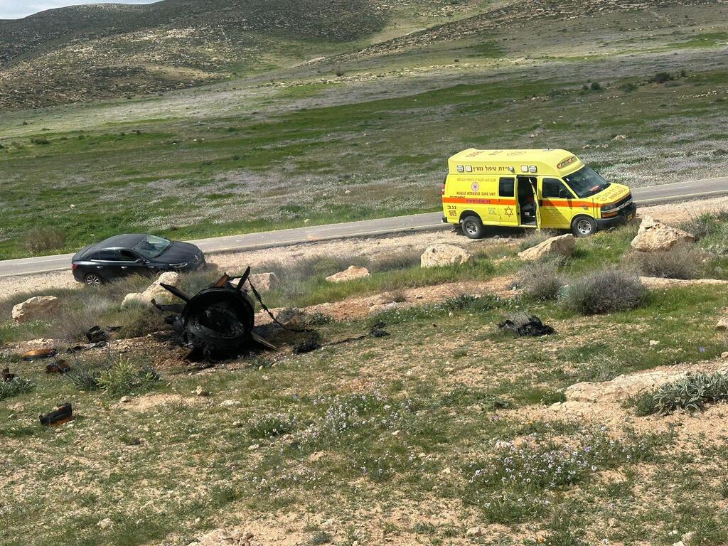 MDA teams at the scene of an Iranian missile strike 