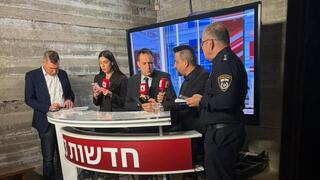 האולפן של חדשות 13 במקלט