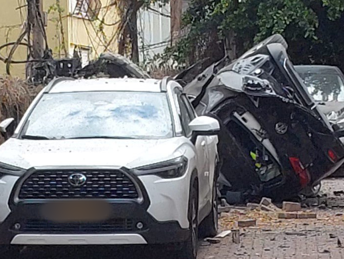 אחת מזירות הנפילה בראשון