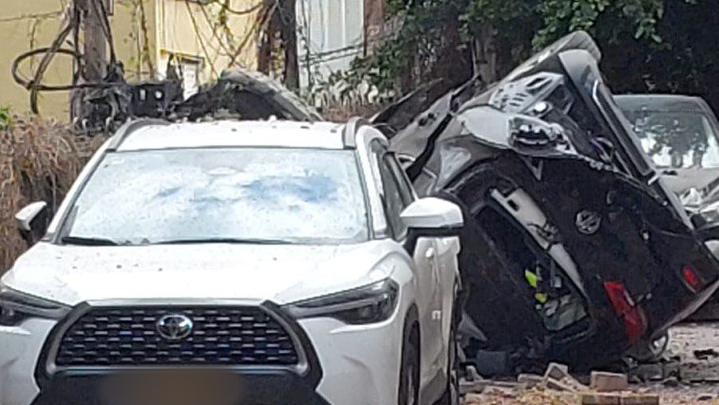 אחת מזירות הנפילה בראשון