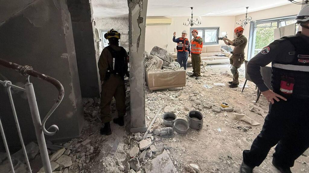 Photo: Rishon Lezion Municipality בית שנפגע מנפילת רסיס בראשון