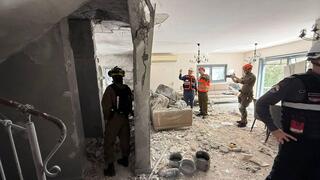 בית שנפגע מנפילת רסיס בראשון