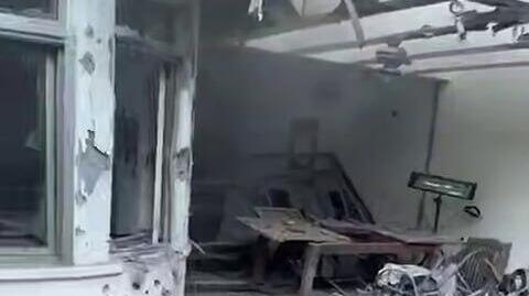 נפילת רסיס בחצר בית בשוהם