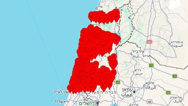 מפת אזעקות