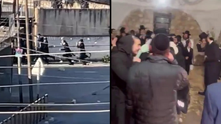 כוחות צה"ל מוציאים חסידי ברסלב מקבר יוסף בשכם