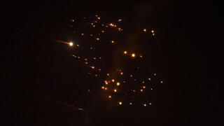 טיל מתפזר ששוגר מאיראן בשמי ישראל