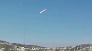 המטאוריט חוצה את שמי העיר פיטסבורג שבמדינת פנסילבניה