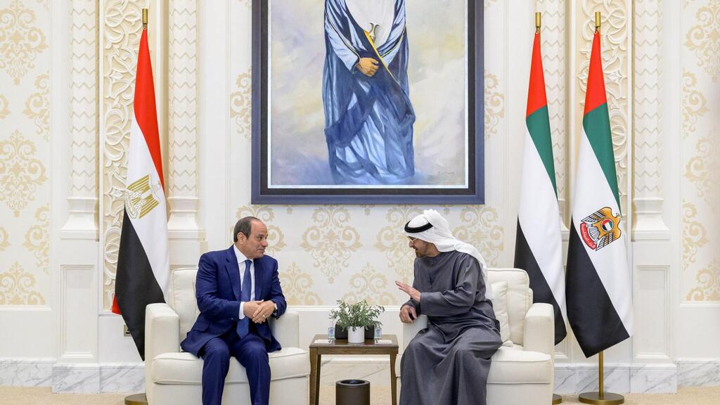 Egyptian President Abdel Fattah el-Sissi with UAE President Mohammed bin Zayed נשיא מצרים עבד אל-פתאח א-סיסי נפגש היום באיחוד האמירויות עם נשיא האמירויות מוחמד בן זאיד