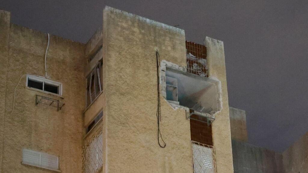 בניין שנפגע בתל אביב