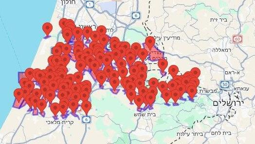 מפת אזעקות 