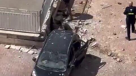 נזק לרכב באחת הזירות ברחובות