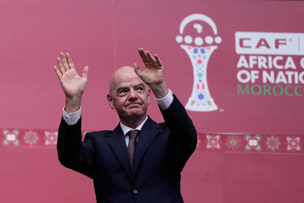 FIFA President Gianni Infantino (Photo: AP Photo/Mosa'ab Elshamy) נשיא פיפ"א ג'אני אינפנטינו