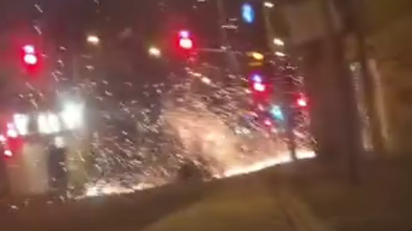 רגע נפילת רסיס בחיפה