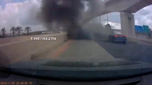 תיעוד נפילה בכביש 431