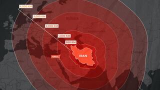 טווח הטילים של איראן
