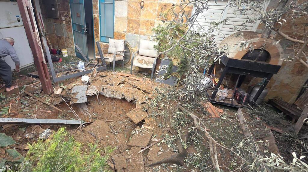 נזק בחצר בית בראשון לציון